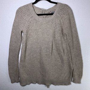 Aerie Sz XS Lace Up Chunky Knit Wool Blend Sweater
